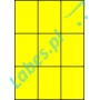 Etykiety A4 kolorowe 70x99 – żółte