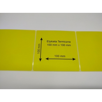 Etykieta termiczna 50x30 kolor żółty