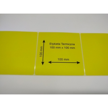 Etykieta termiczna 50x30 kolor żółty