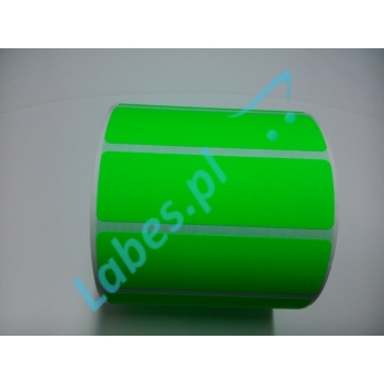 Etykiety zielone FLUOR 65x20 - 1000 sztuk - termo-transferowe
