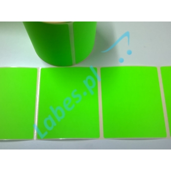 Etykiety zielone FLUOR 100x80 - 1000 sztuk - termo-transferowe