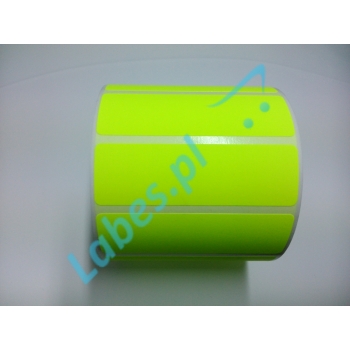 Etykiety żółte FLUOR 65x20 - 1000 sztuk - termo-transferowe