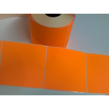 Etykiety pomarańczowe FLUOR 100x100