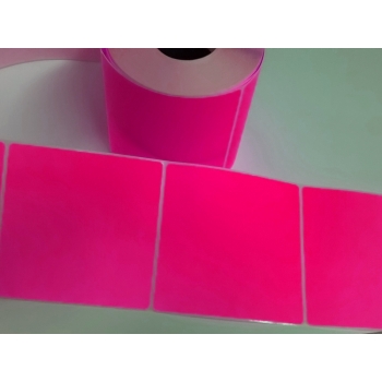 Etykiety różowe FLUOR 100x100