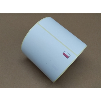 Etykieta z flagą 90x70 - 750 sztuk - termiczna